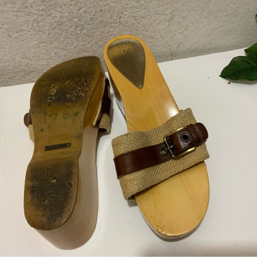 Vintage Dolce & Gabbana wood platform sandals 38 - Picture 8 of 10